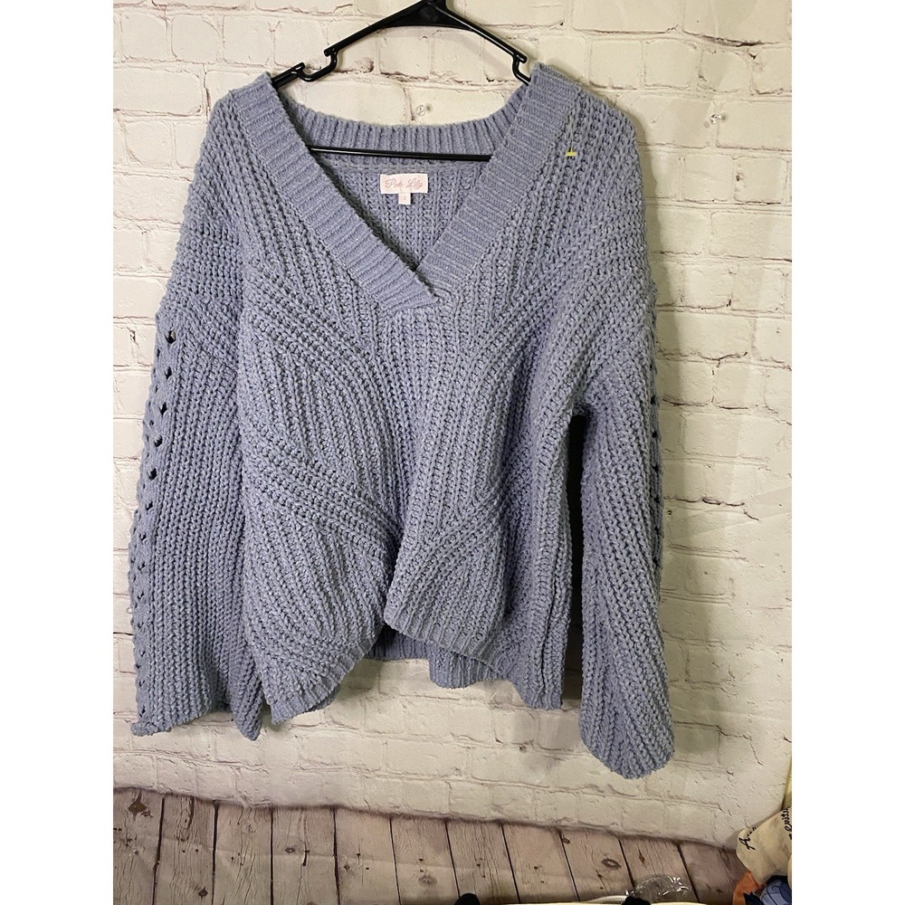 Cozy Blue Knit Sweater